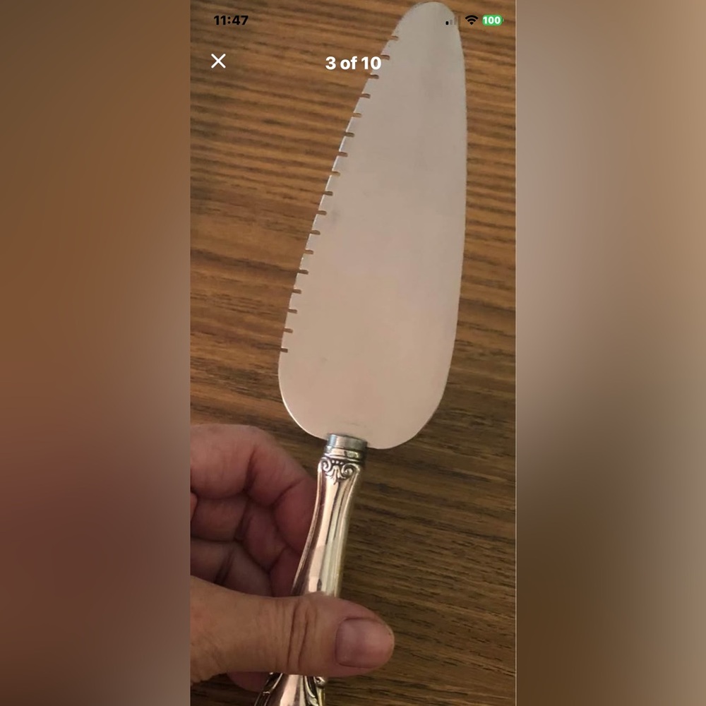 Silver Cake Server - Picture 3 of 8